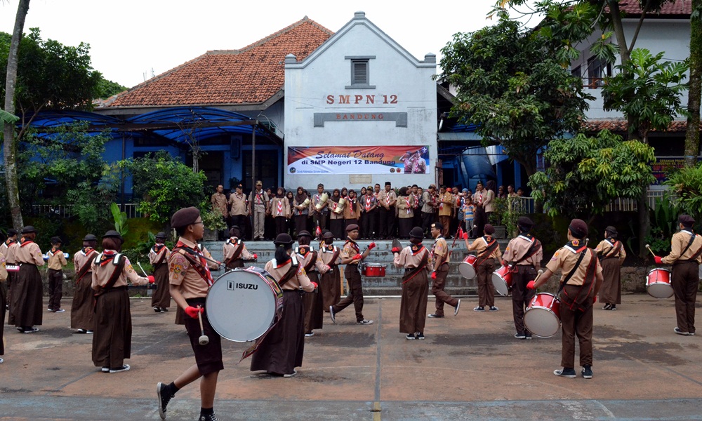 Pramuka SMP Negeri 12 Bandung di Kunjungi Pramuka Purwakarta