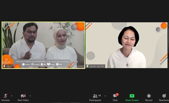 dr. Tompi dalam acara Virtual Press Conference GEUT BY DR.T, Jumat (27/8/2021). (Istimewa)