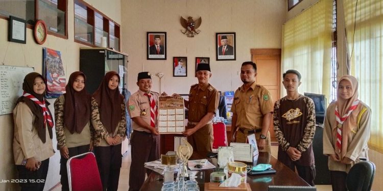 Kunjungan awal tahun 2023 Kwarran Rengat Barat