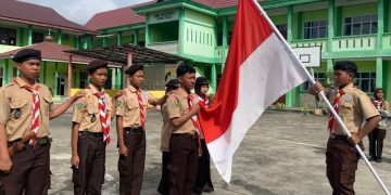 Gudep SMAN 1 Tebing Tinggi Lantik 7 Pramuka Penegak Bantara dan 1 Laksana