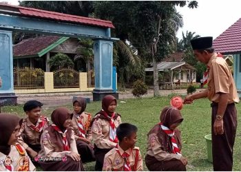 Pangkalan SMN 4 Teluk Gelam Mengadakan Pelantikan Penggalang Ramu, Rakit dan Terap