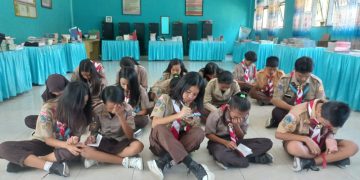 Penggalang SMP Negeri 2 Tutuyan Ikuti Latihan Perdana dengan Antusias