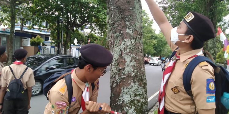 Racana Soedirman Unsoed Ikuti Apel Peringatan Baden Powell Day dan Aksi Pramuka Peduli Lingkungan Kwarcab Banyumas