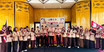 Katua Mabiran Lantik Pengurus Kwarran Pelalawan Masa Bakti 2022-2025