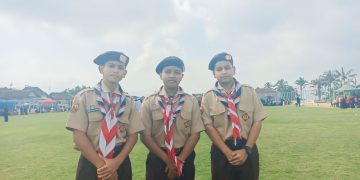 Pramuka SMP Negeri 1 Cisayong berpartisipasi HUT Tasikmalaya ke-391